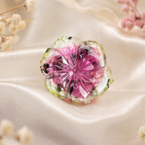 Tourmaline Gemstone in floral shape